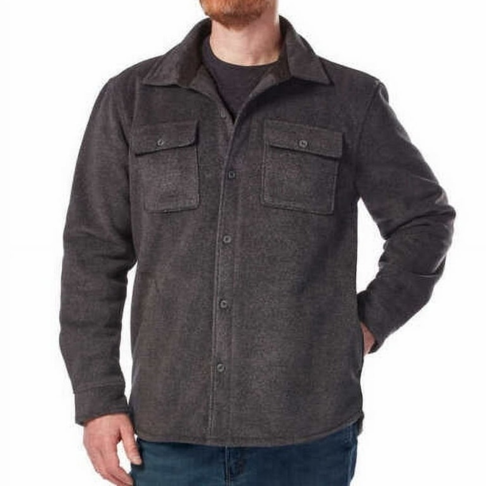 Men's Charcoal Shirt Jacket